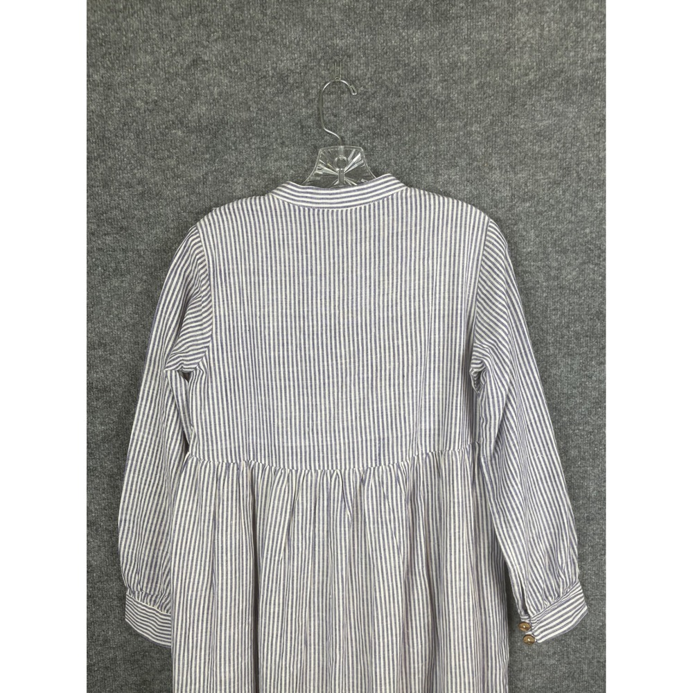 Krithi Maxi Dress Womens Size M Blue White Stripe NWT Handloom Ruffle Tiered - Picture 10 of 16
